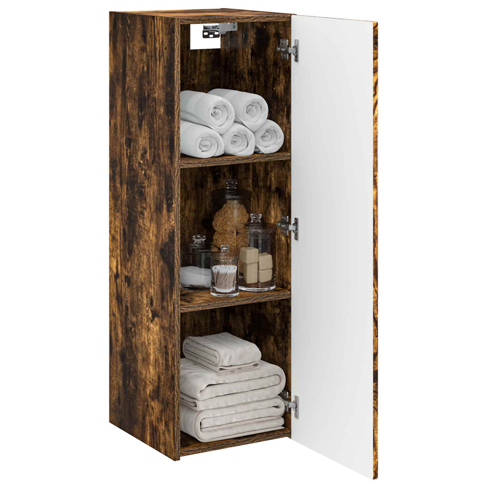 Wandmontierter Badezimmerschrank Geräucherte Eiche