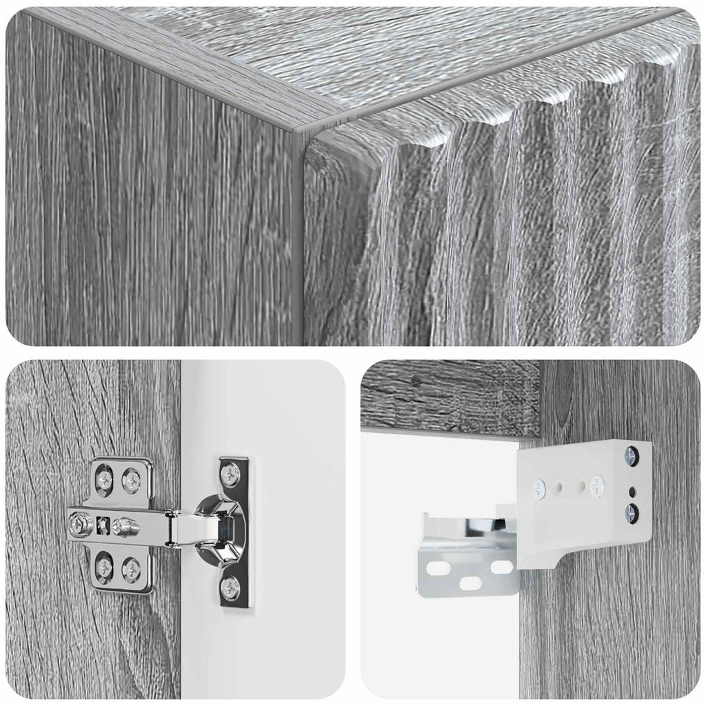 Wandmontierter Badezimmerschrank Grau Sonoma 33 x 34,5 x 60 cm