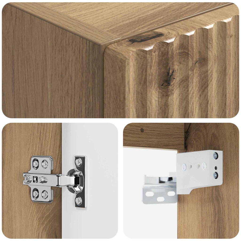 Wandmontierter Badezimmerschrank Artisan-Eiche
