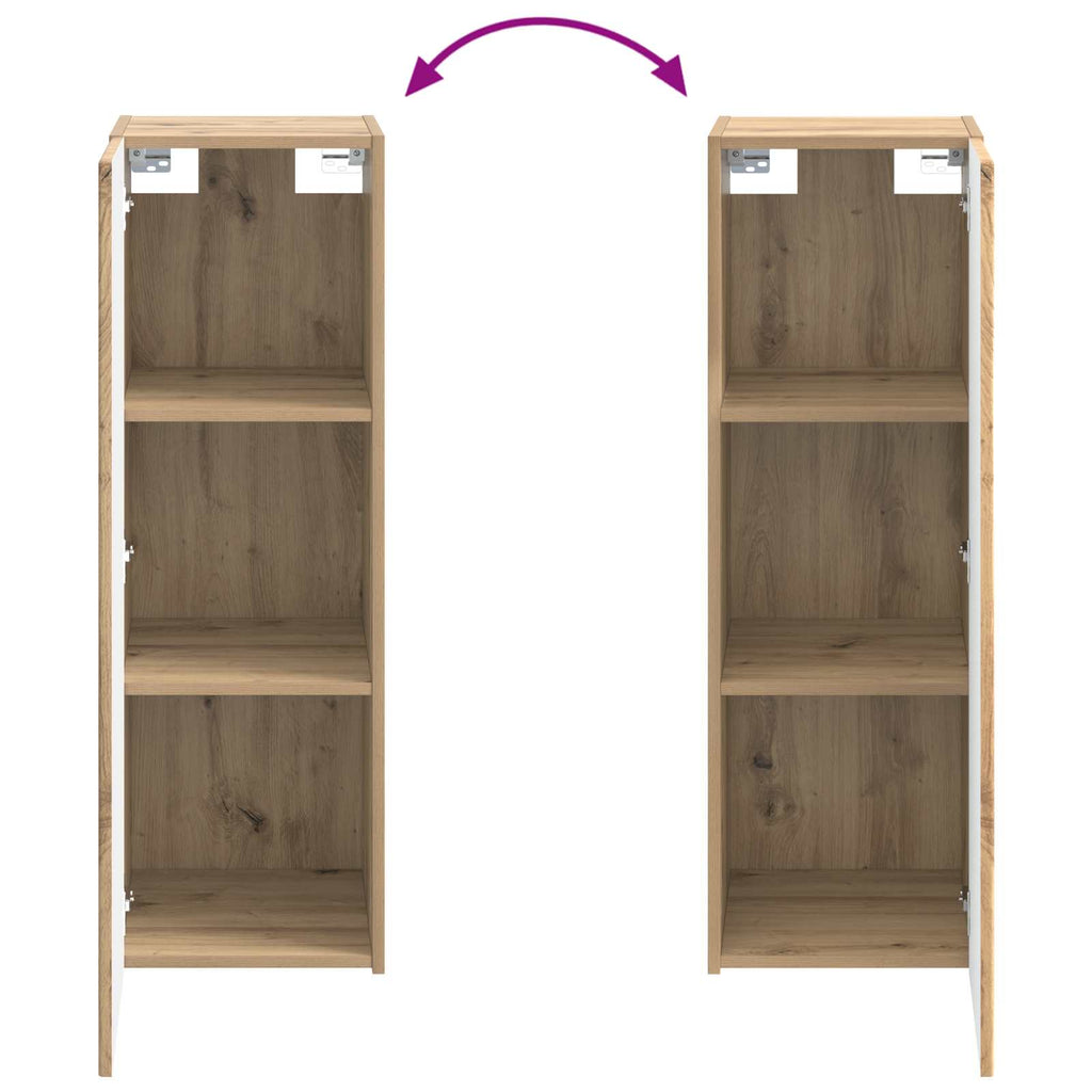 Wandmontierter Badezimmerschrank Artisan-Eiche