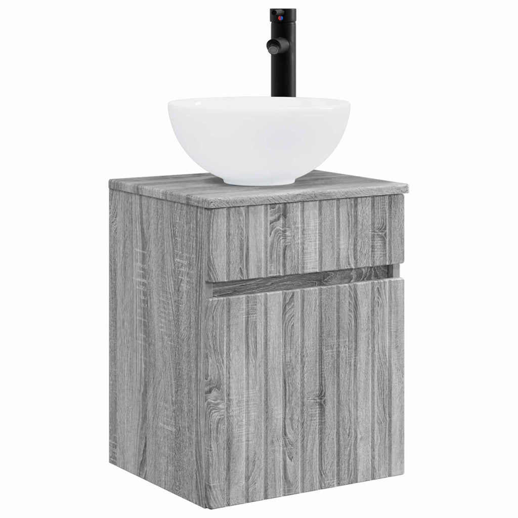 Wandmontierte Waschbecken-Vanität Grau Sonoma 39 x 35 x 63 cm