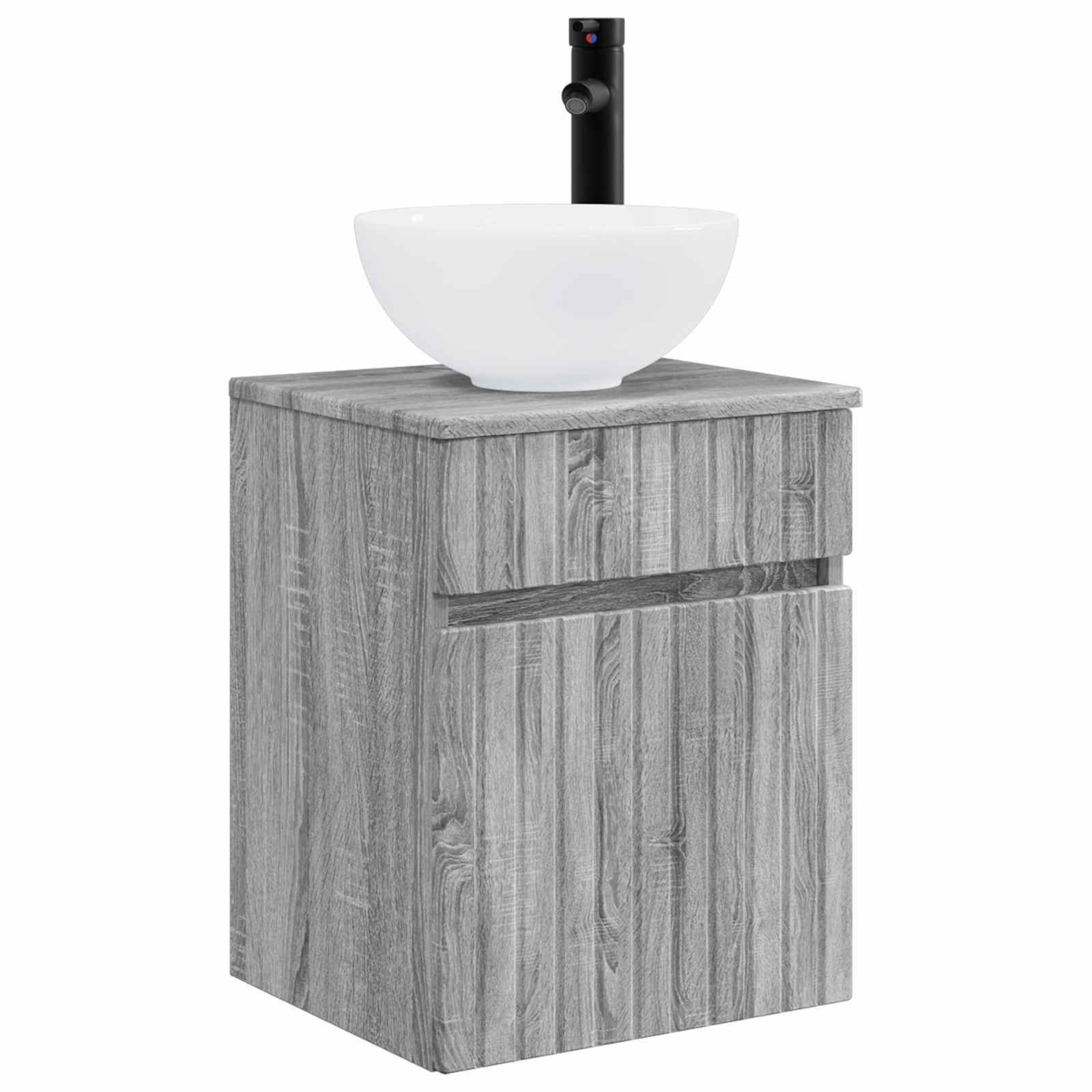 Wandmontierte Waschbecken-Vanität Grau Sonoma 39 x 35 x 63 cm