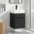 Wandmontierter Waschbecken Vanity Schwarz 39 x 41 x 62,5 cm