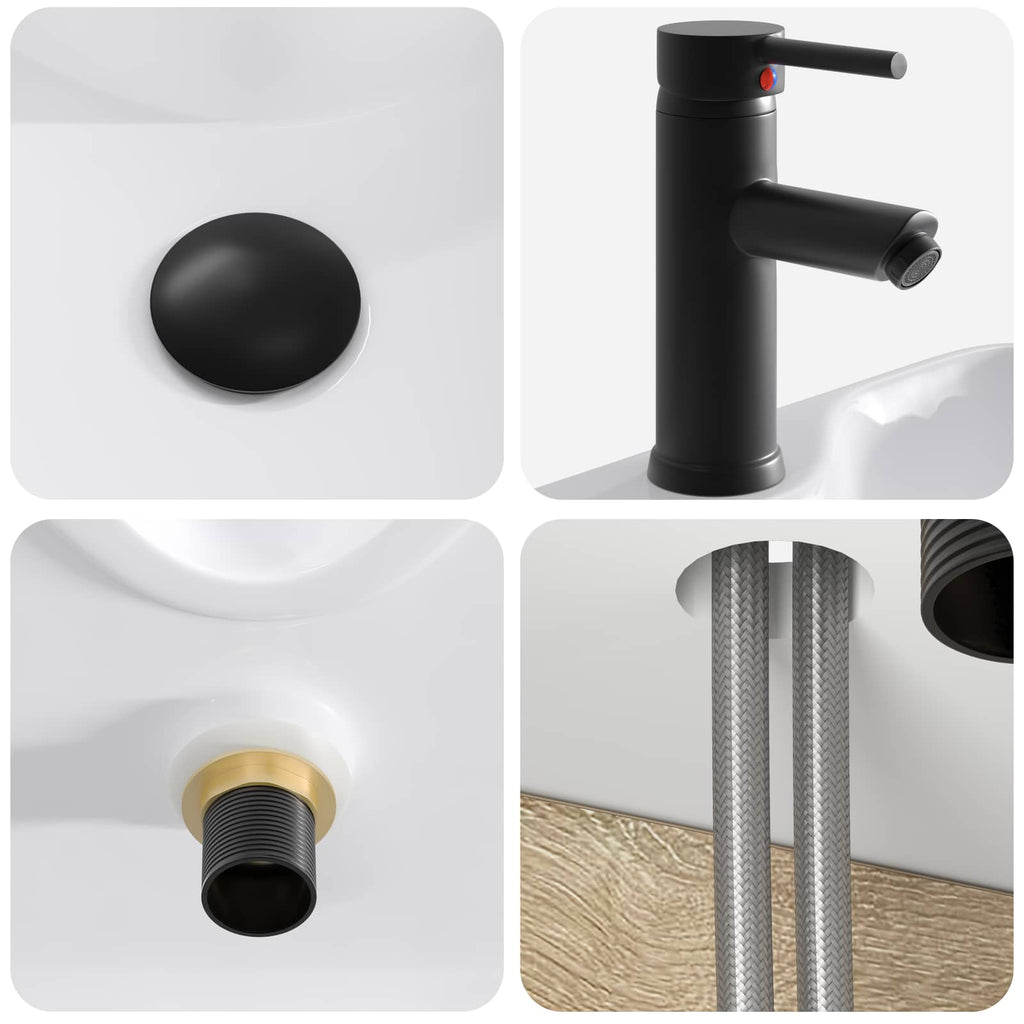 Wandmontierter Waschbecken Vanity Sonoma-Eiche