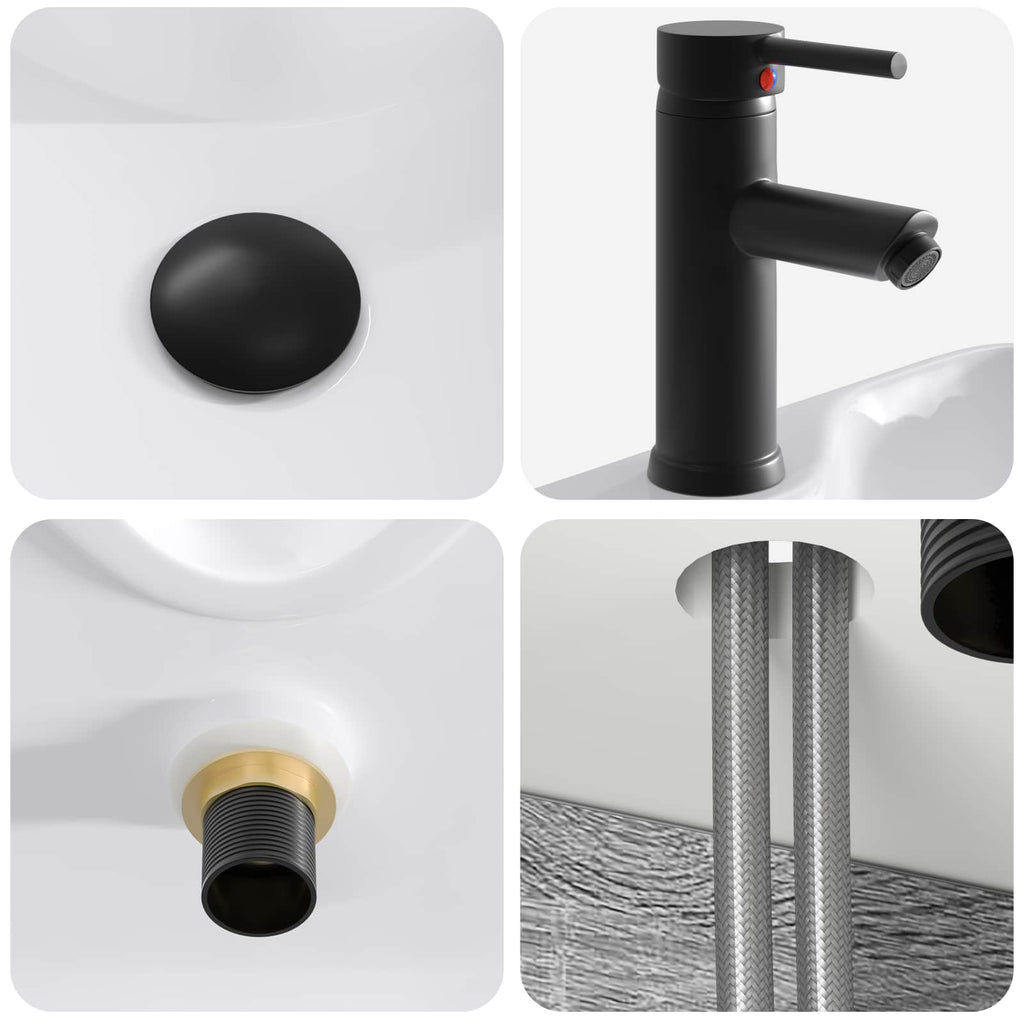 Wandmontierter Waschbecken Vanity Grau Sonoma 39 x 41 x 62,5 cm