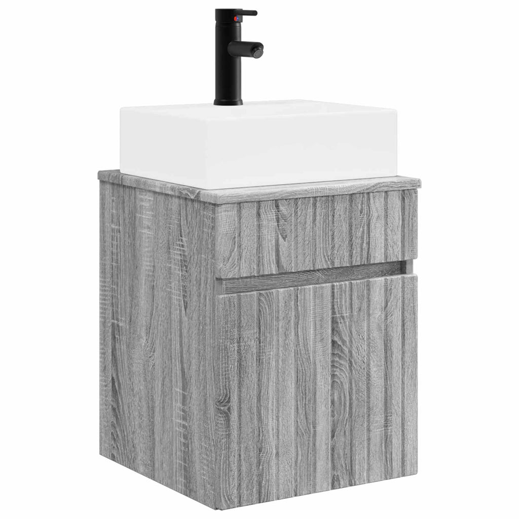 Wandmontierter Waschbecken Vanity Grau Sonoma 39 x 41 x 62,5 cm