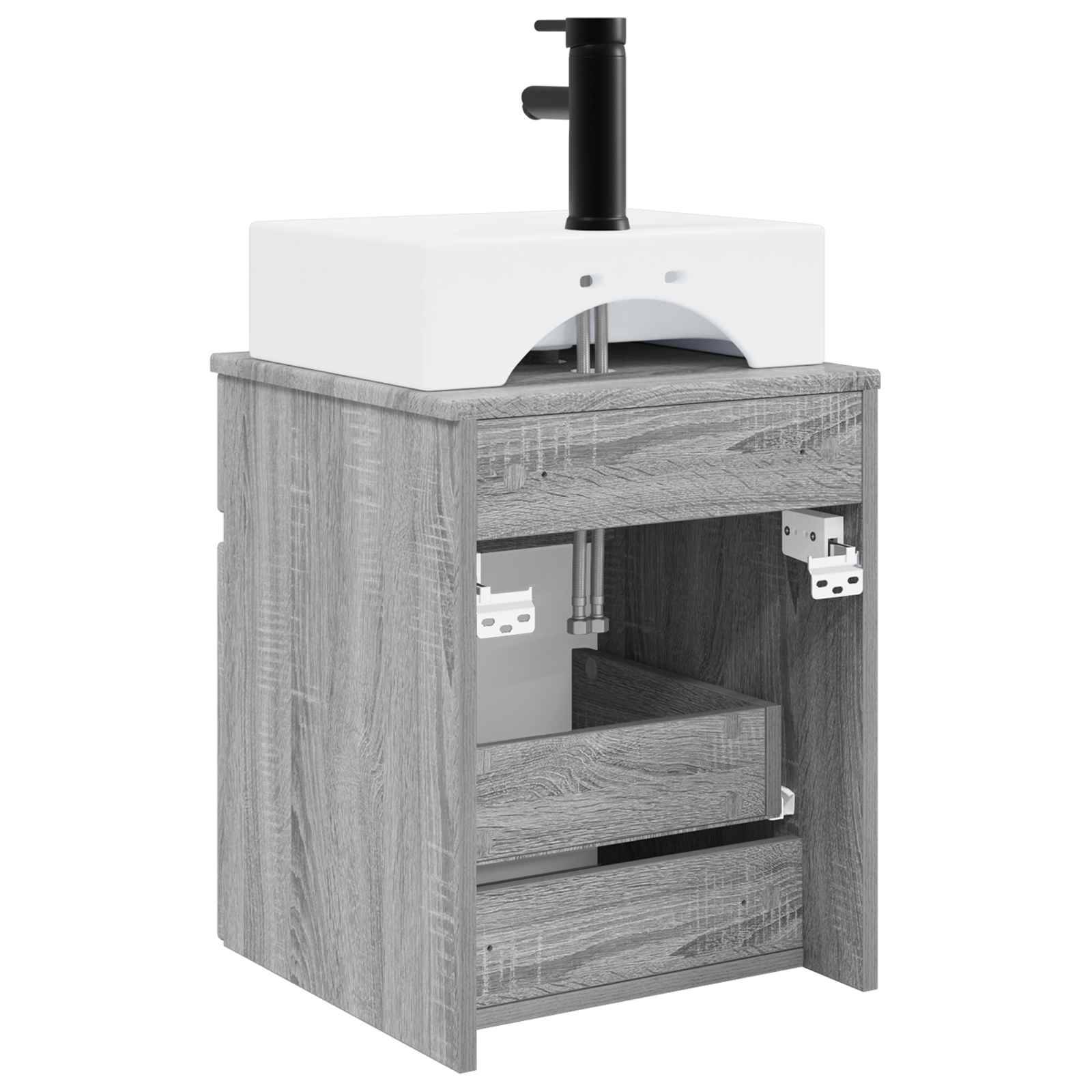 Wandmontierter Waschbecken Vanity Grau Sonoma 39 x 41 x 62,5 cm