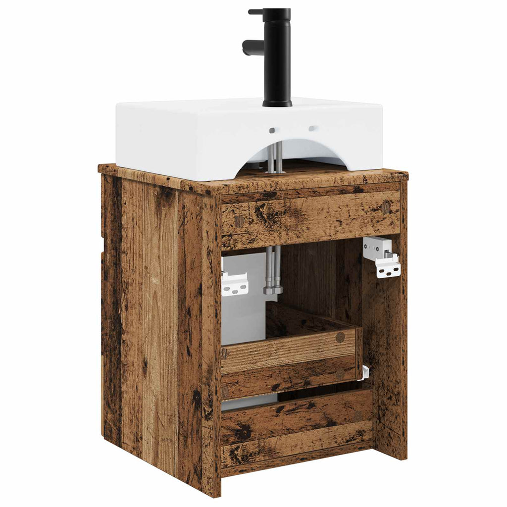 Wandmontierter Waschbecken Vanity Altholz 39 x 41 x 62,5 cm