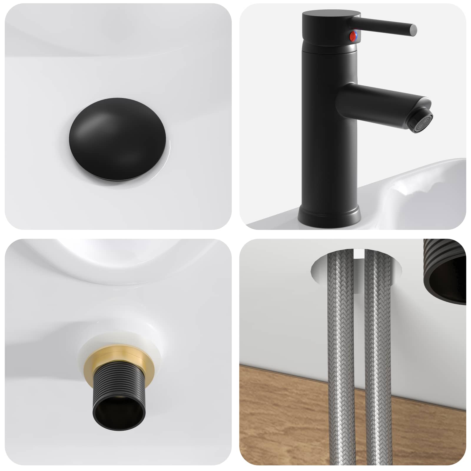 Wandmontierter Waschbecken Vanity Artisan-Eiche