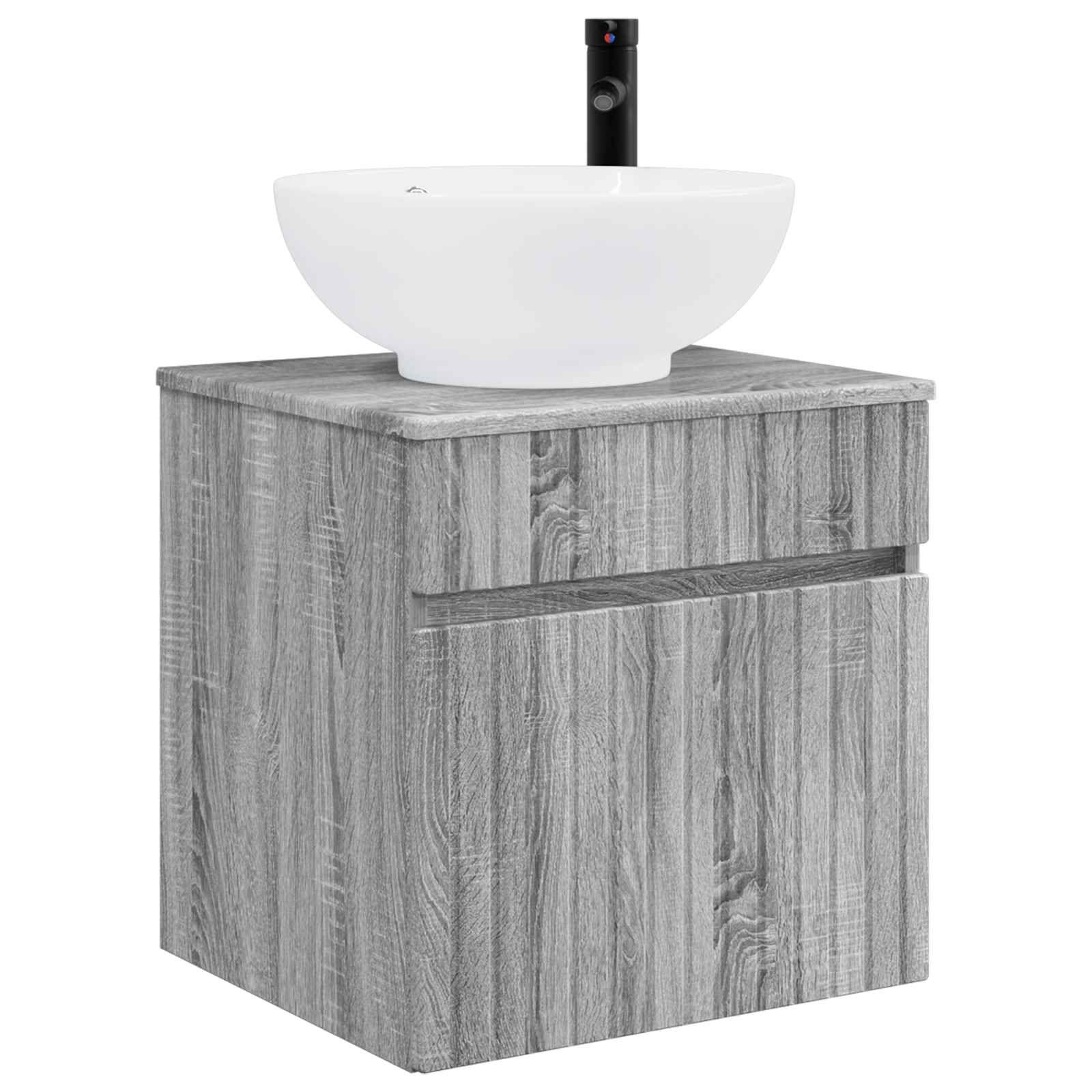 Wandmontierte Waschbecken-Vanität Grau Sonoma