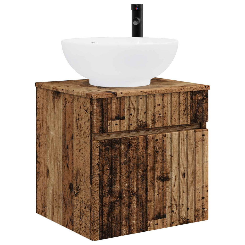 Wandmontierte Waschbecken-Vanität Altholz 49 x 44,5 x 66,5 cm