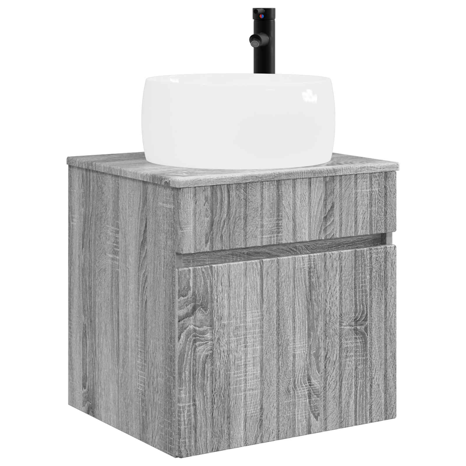 Wandmontierte Waschbecken-Vanität Grau Sonoma 49 x 44,5 x 66 cm