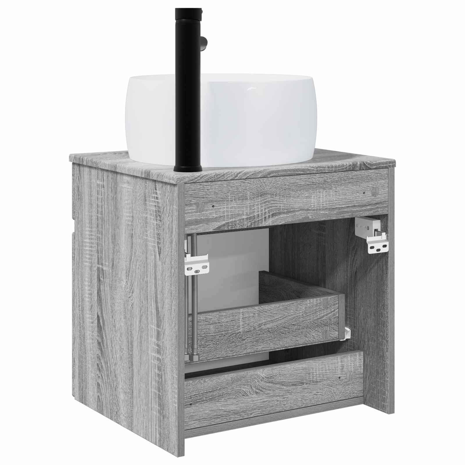 Wandmontierte Waschbecken-Vanität Grau Sonoma 49 x 44,5 x 66 cm