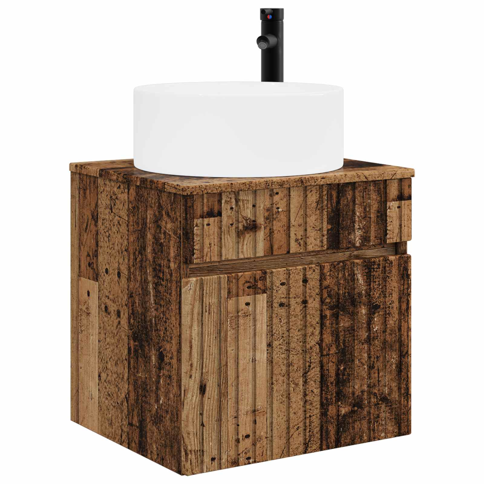 Wandmontierte Waschbecken-Vanität Altholz 49 x 44,5 x 65,5 cm