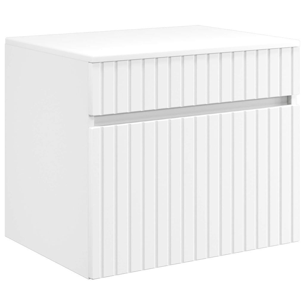 Wandmontierter Badezimmerschrank Weiß 59 x 44,5 x 50 cm