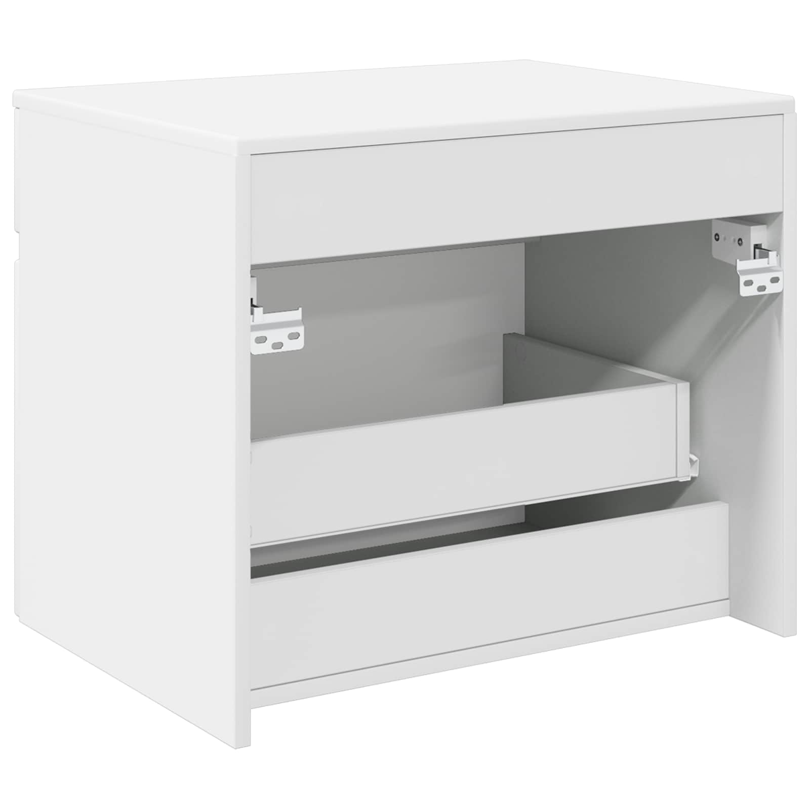 Wandmontierter Badezimmerschrank Weiß 59 x 44,5 x 50 cm