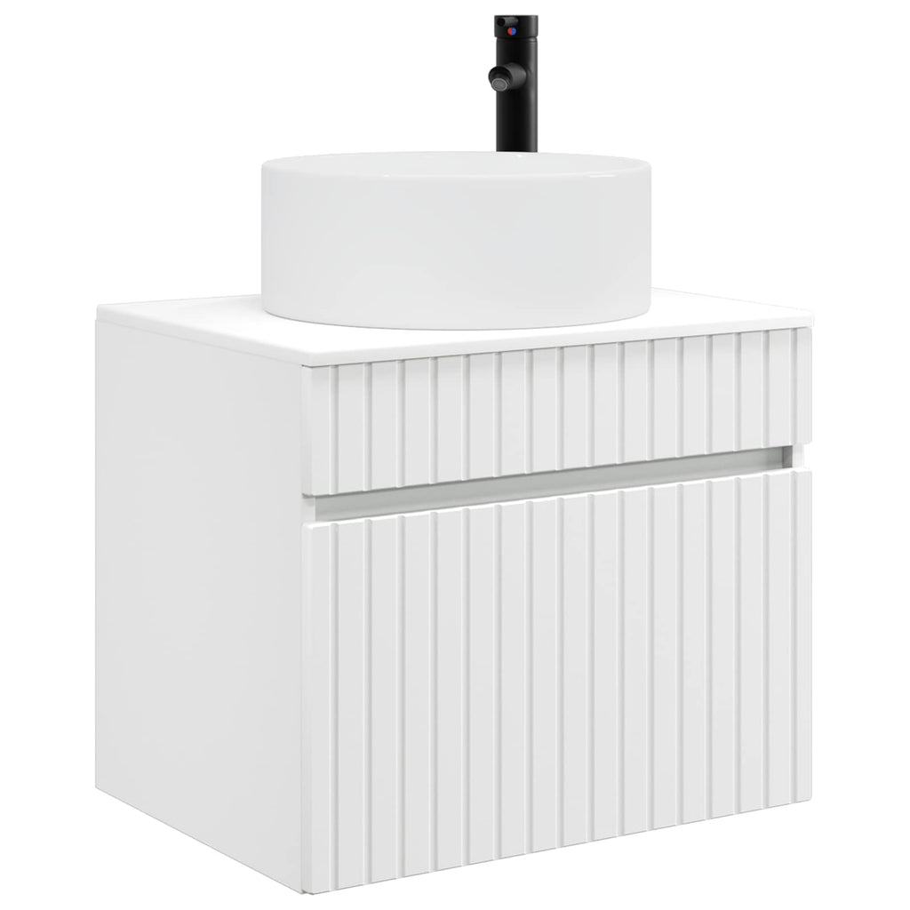 Wandmontierter Badezimmerschrank Weiß 59 x 44,5 x 50 cm