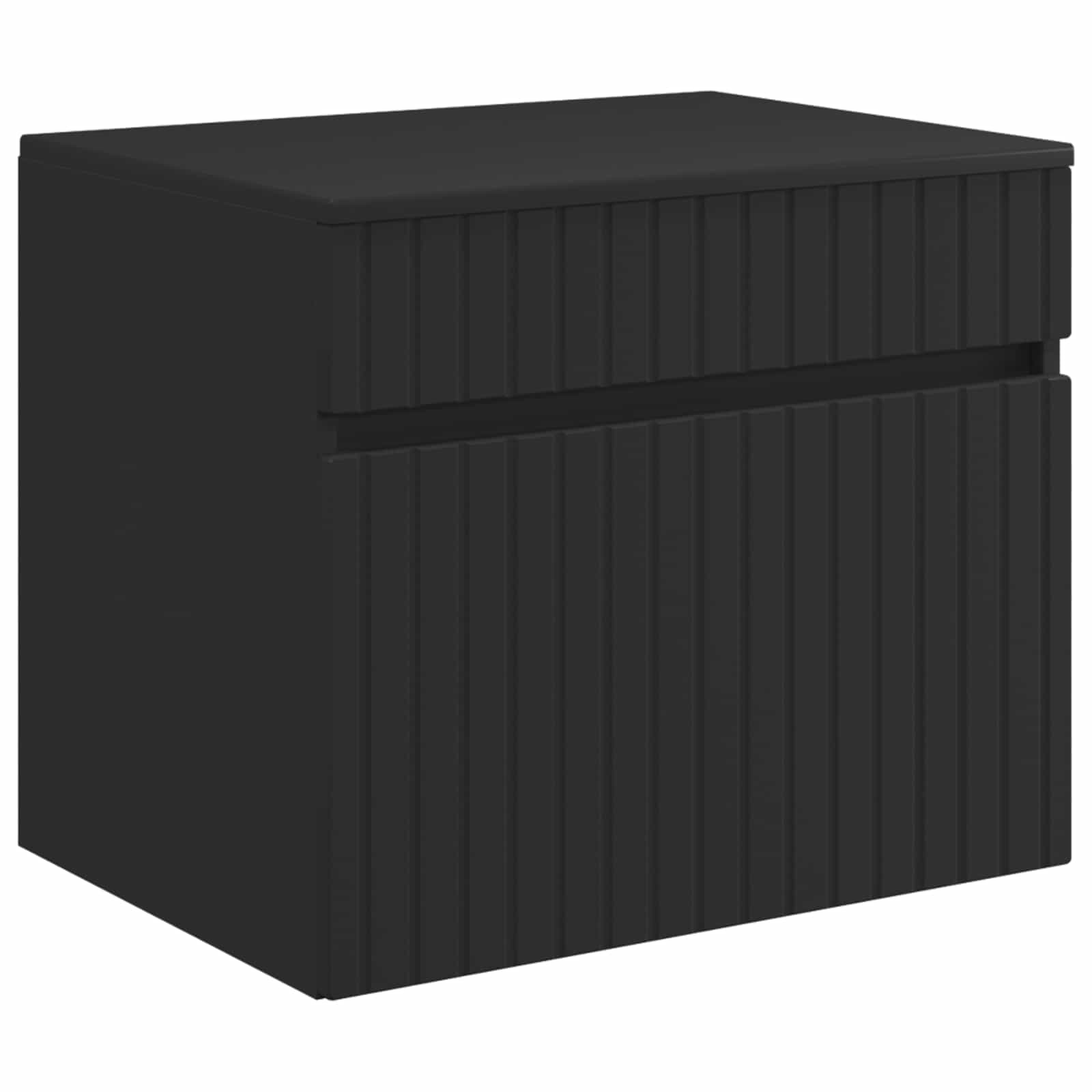 Wandmontierter Badezimmerschrank Schwarz 59 x 44,5 x 50 cm