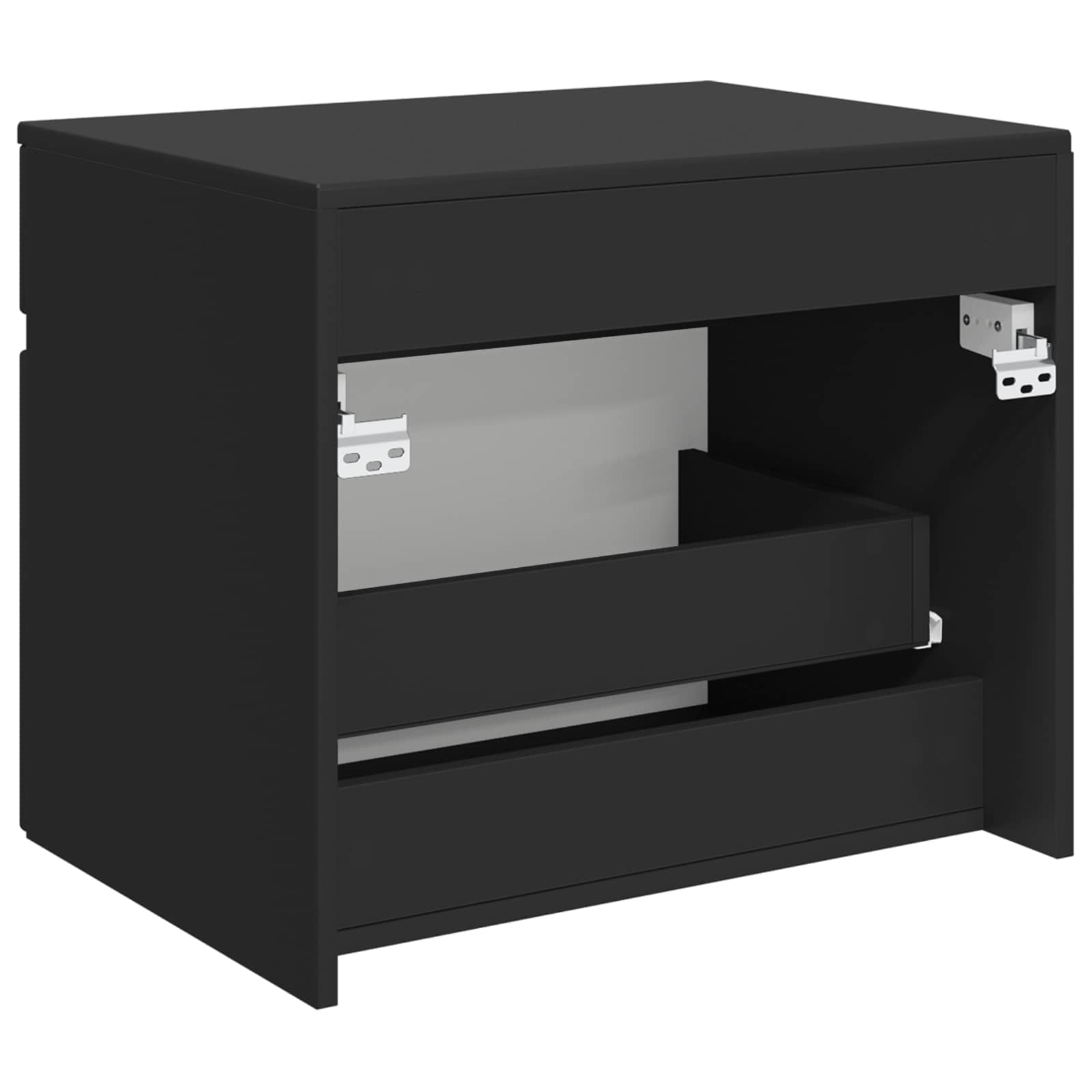 Wandmontierter Badezimmerschrank Schwarz 59 x 44,5 x 50 cm