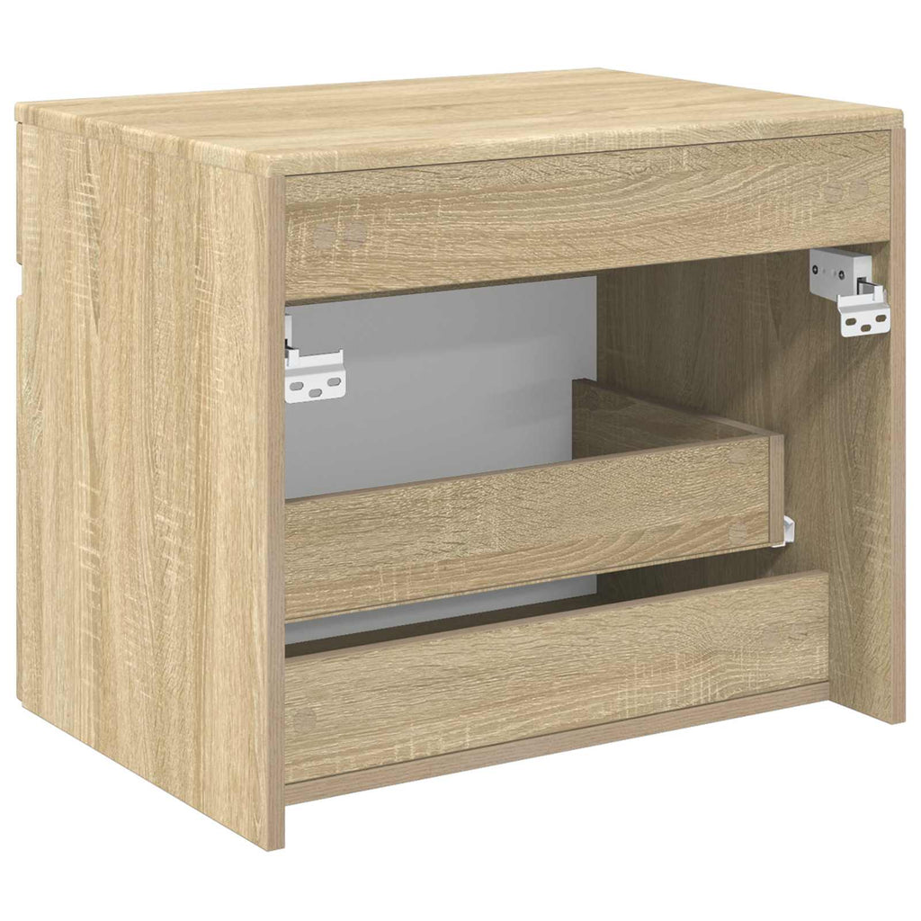 Wandmontierter Badezimmerschrank Sonoma-Eiche 59 x 44,5 x 50 cm