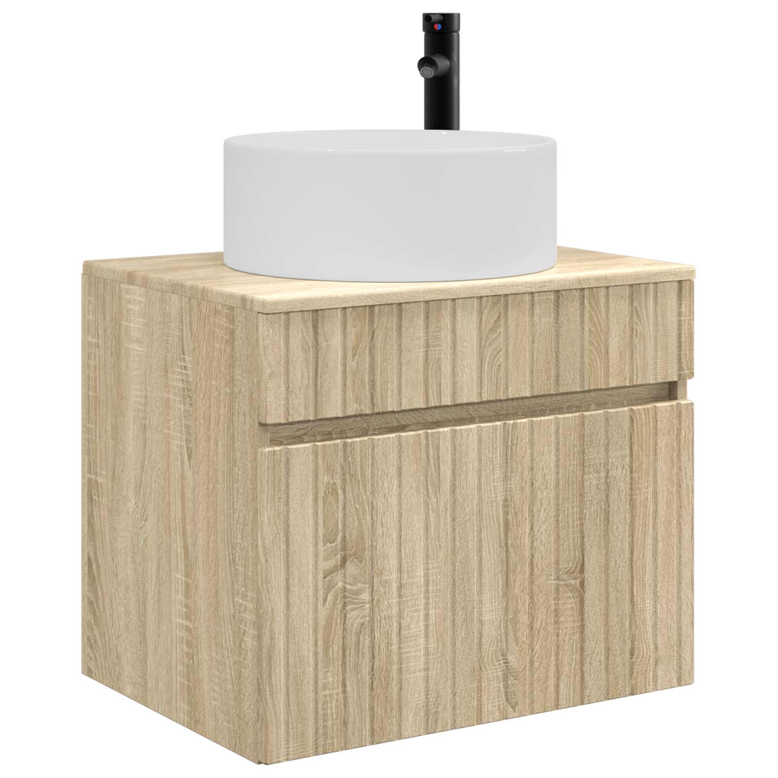 Wandmontierter Badezimmerschrank Sonoma-Eiche 59 x 44,5 x 50 cm