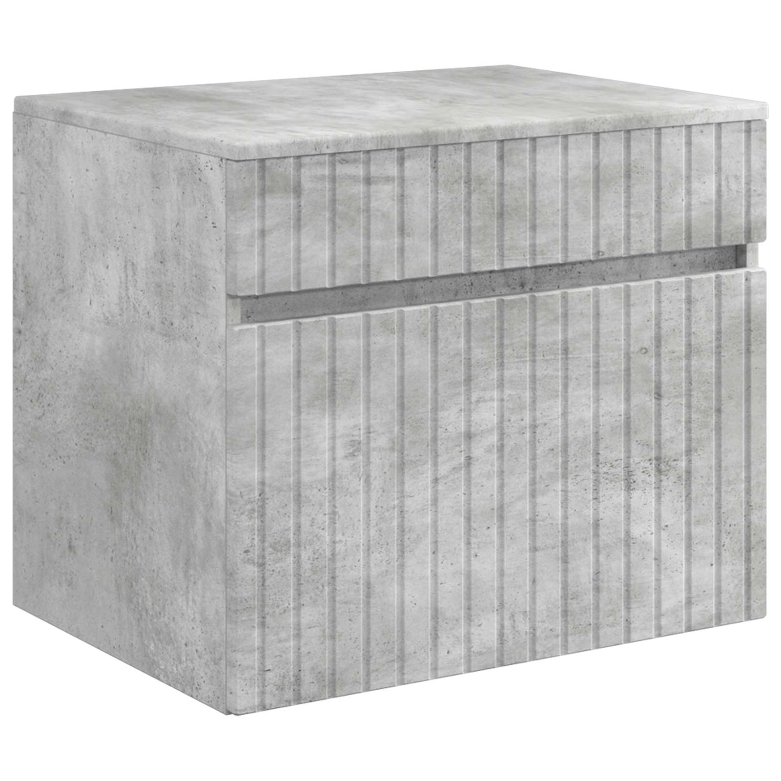 Wandmontierter Badezimmerschrank Betongrau 59 x 44,5 x 50 cm