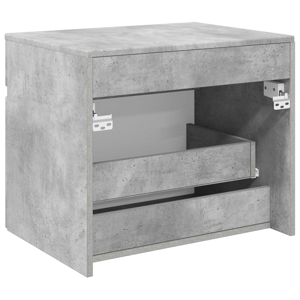 Wandmontierter Badezimmerschrank Betongrau 59 x 44,5 x 50 cm
