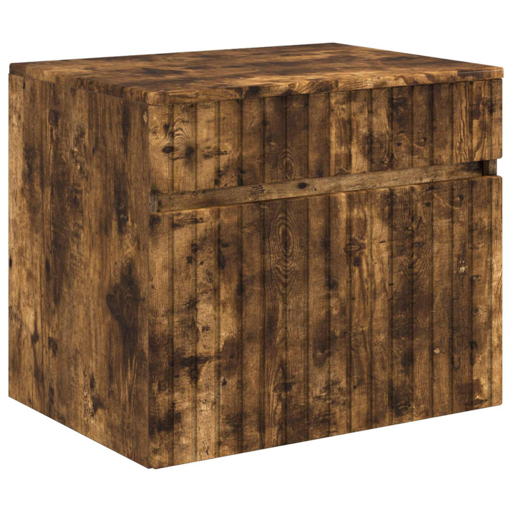 Wandmontierter Badezimmerschrank Geräucherte Eiche