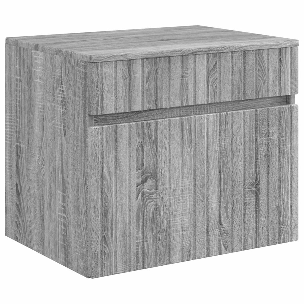 Wandmontierter Badezimmerschrank Grau Sonoma 59 x 44,5 x 50 cm