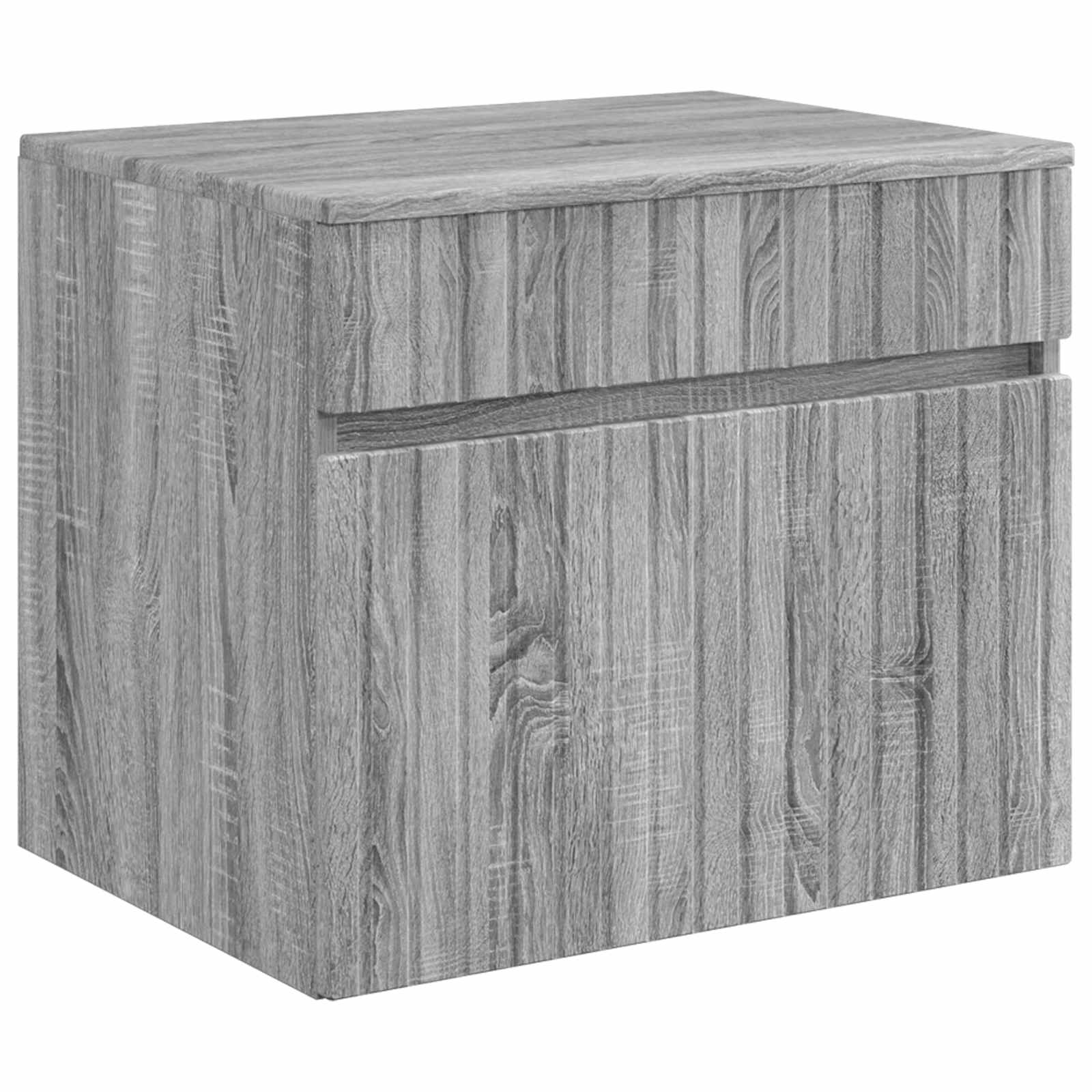 Wandmontierter Badezimmerschrank Grau Sonoma 59 x 44,5 x 50 cm
