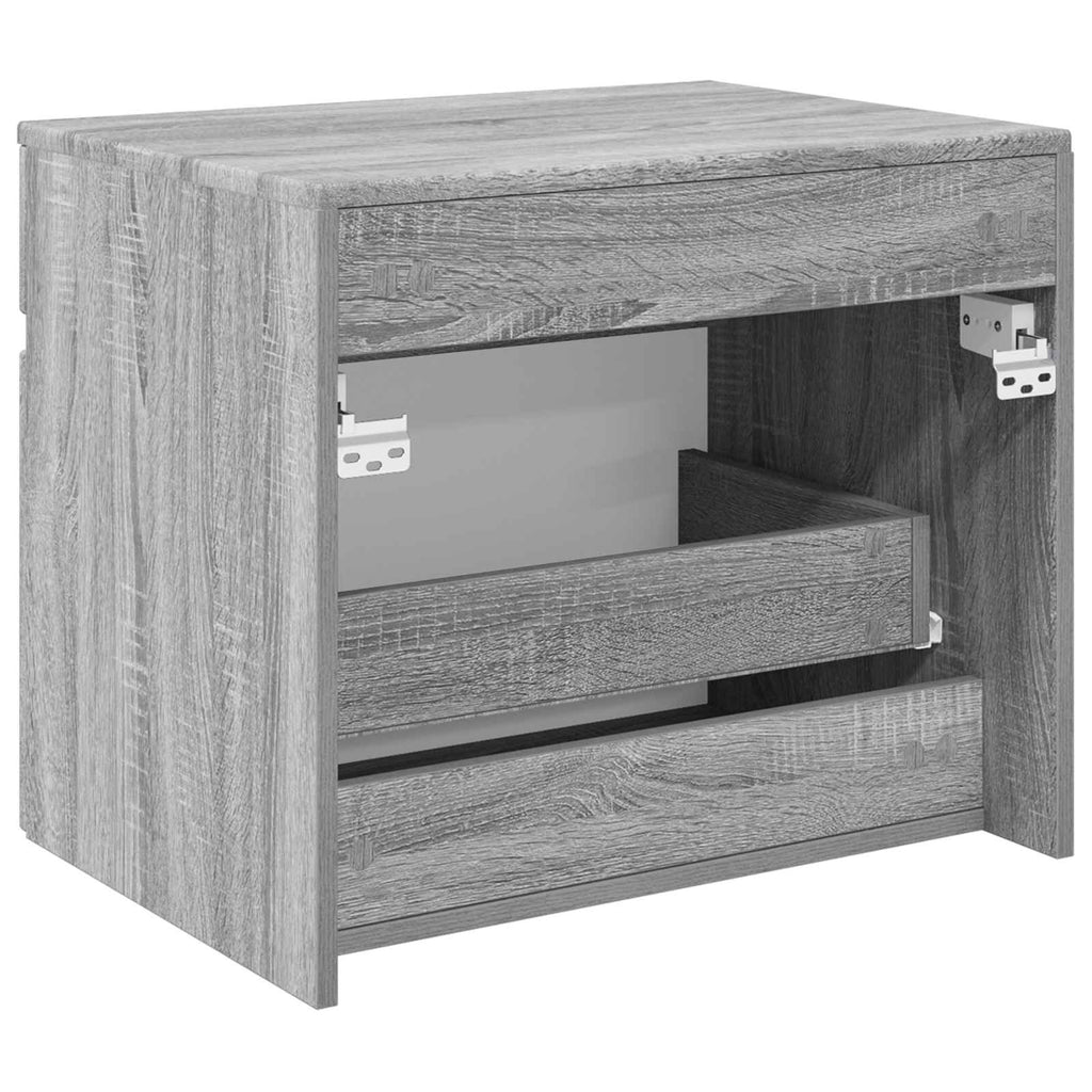 Wandmontierter Badezimmerschrank Grau Sonoma 59 x 44,5 x 50 cm