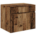 Wandmontierter Badezimmerschrank Altholz 59 x 44,5 x 50 cm