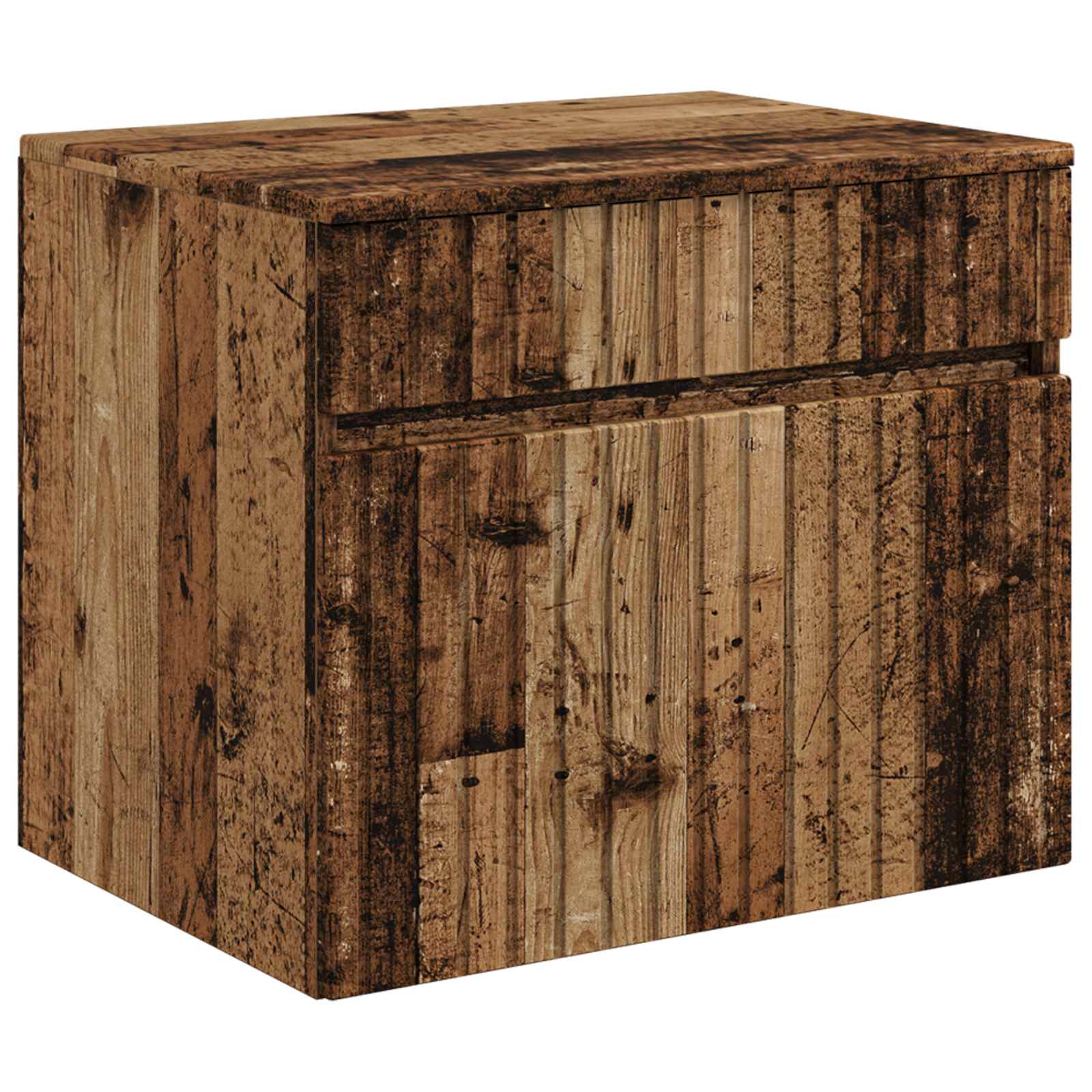Wandmontierter Badezimmerschrank Altholz 59 x 44,5 x 50 cm