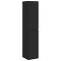 Wandmontierter Badezimmerschrank Schwarz 33 x 34,5 x 160 cm