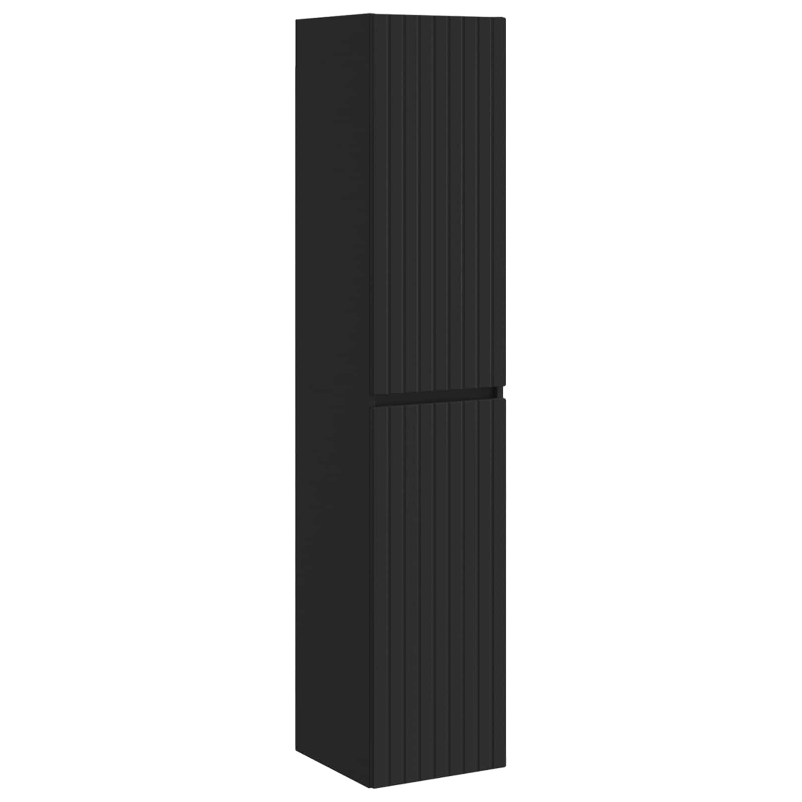 Wandmontierter Badezimmerschrank Schwarz 33 x 34,5 x 160 cm