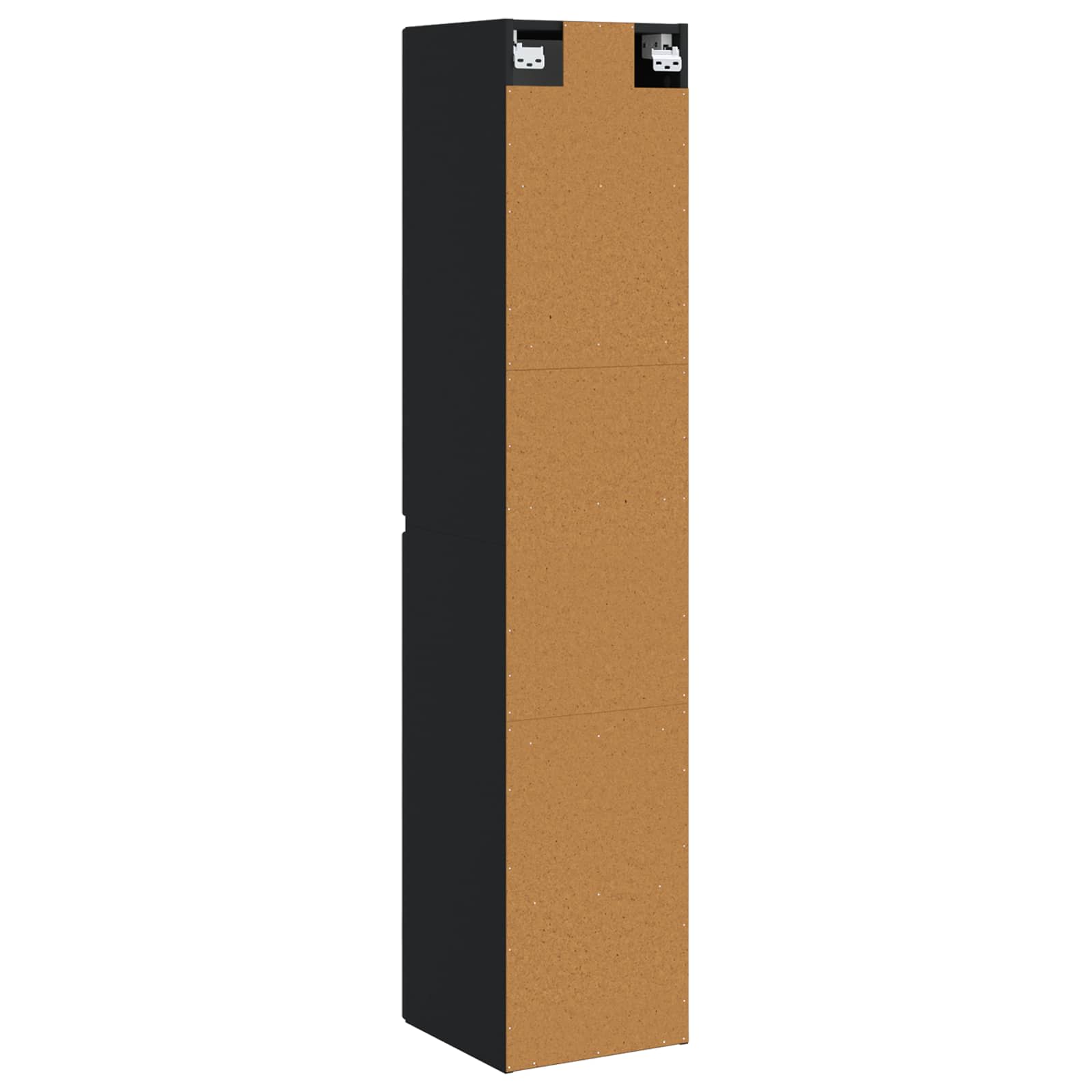 Wandmontierter Badezimmerschrank Schwarz 33 x 34,5 x 160 cm