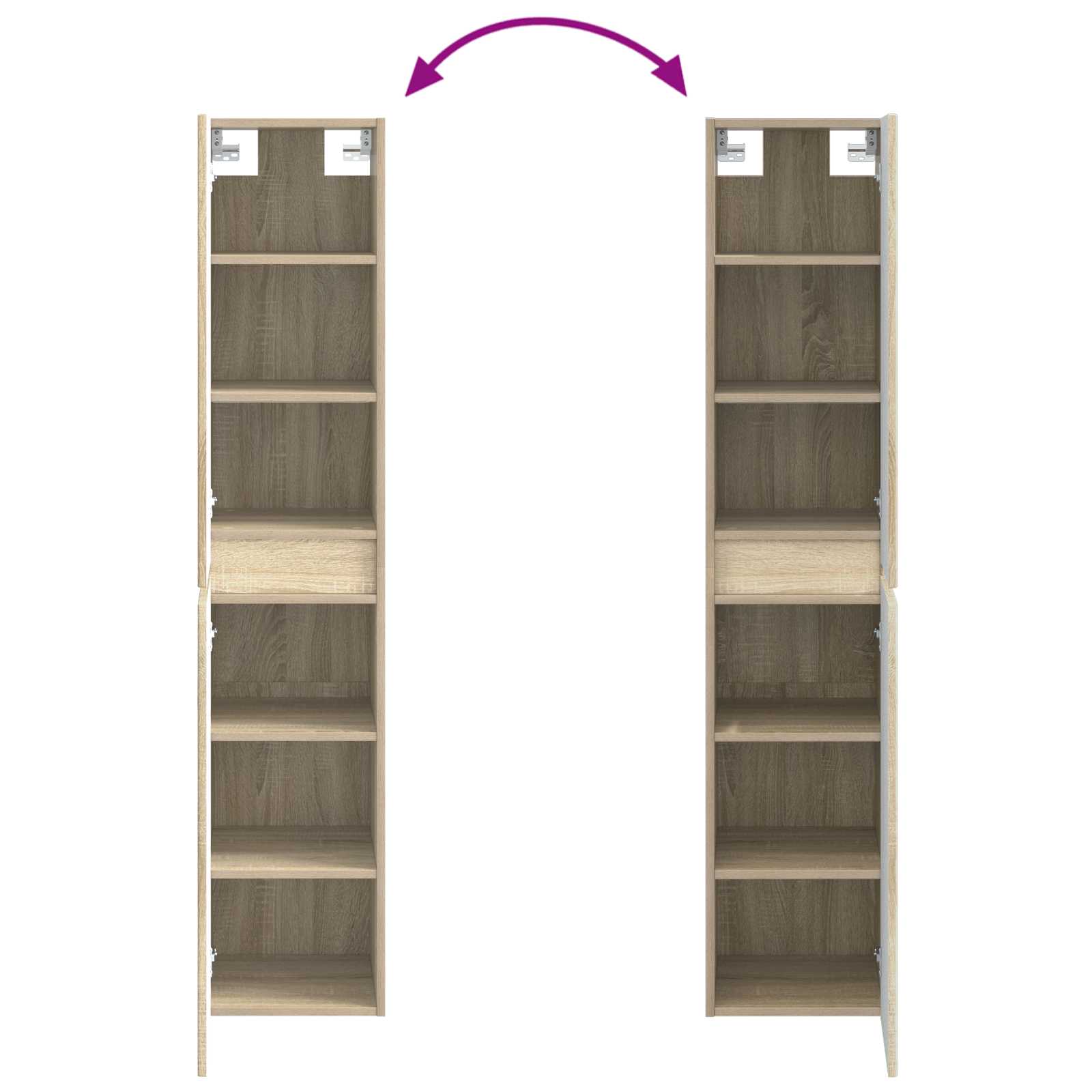 Wandmontierter Badezimmerschrank Sonoma-Eiche