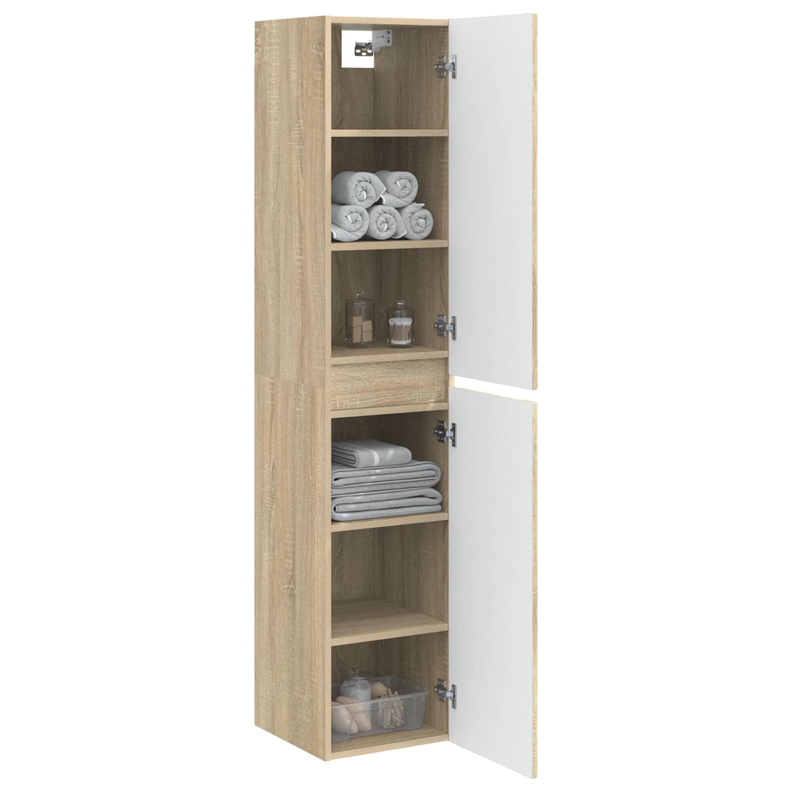 Wandmontierter Badezimmerschrank Sonoma-Eiche