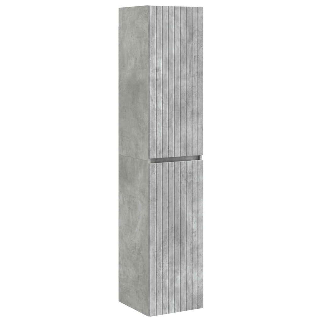 Wandmontierter Badezimmerschrank Betongrau 33 x 34,5 x 160 cm