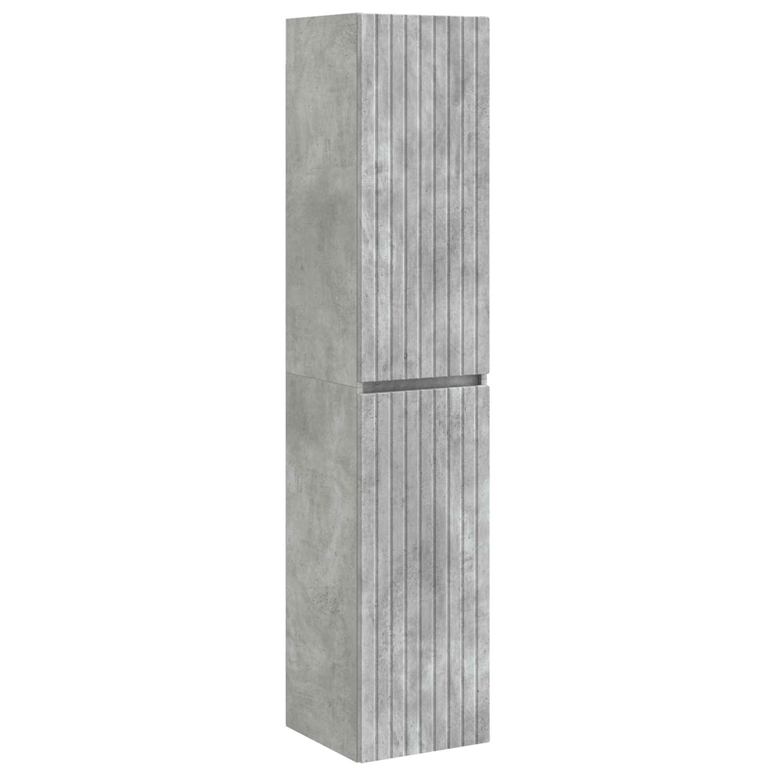 Wandmontierter Badezimmerschrank Betongrau 33 x 34,5 x 160 cm