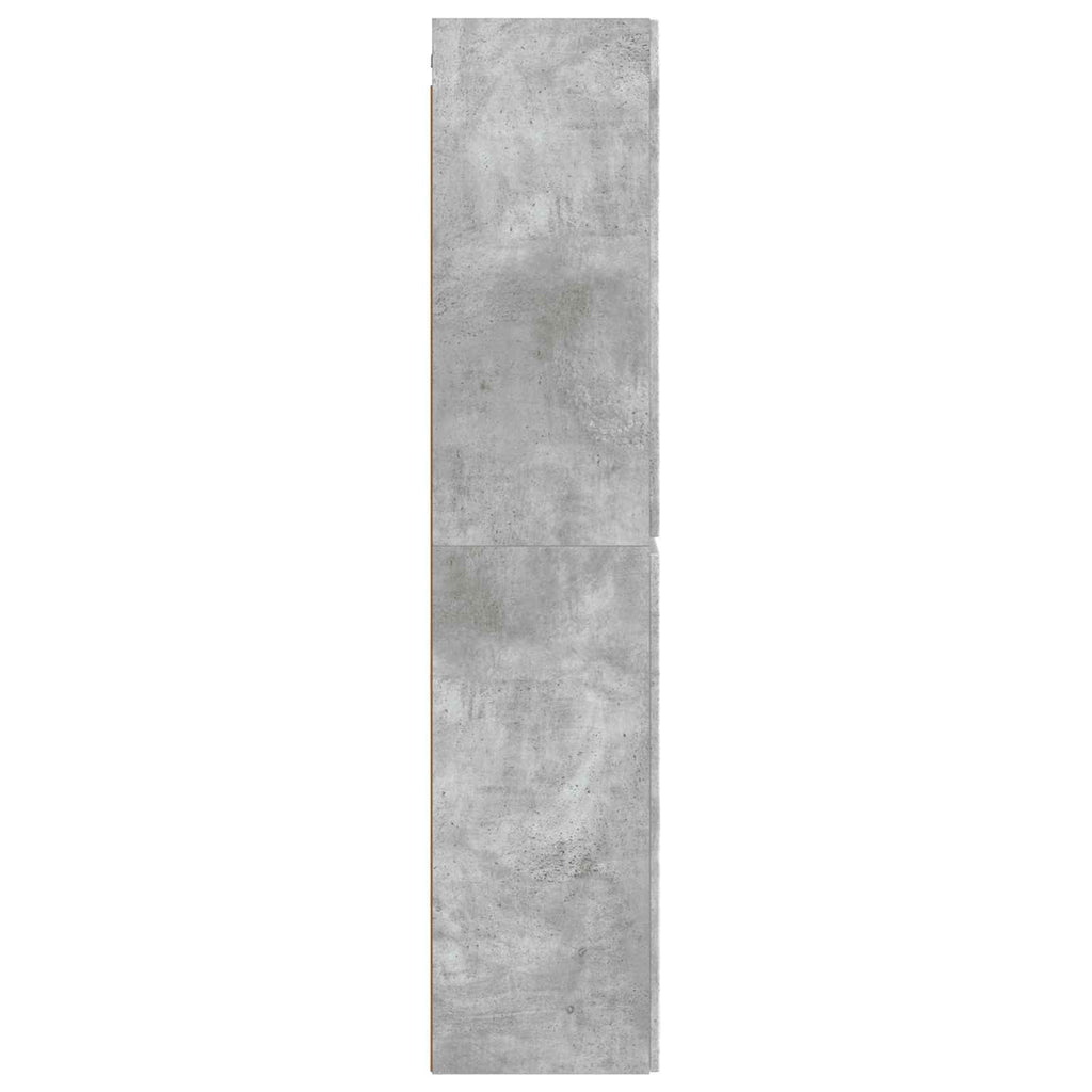 Wandmontierter Badezimmerschrank Betongrau 33 x 34,5 x 160 cm