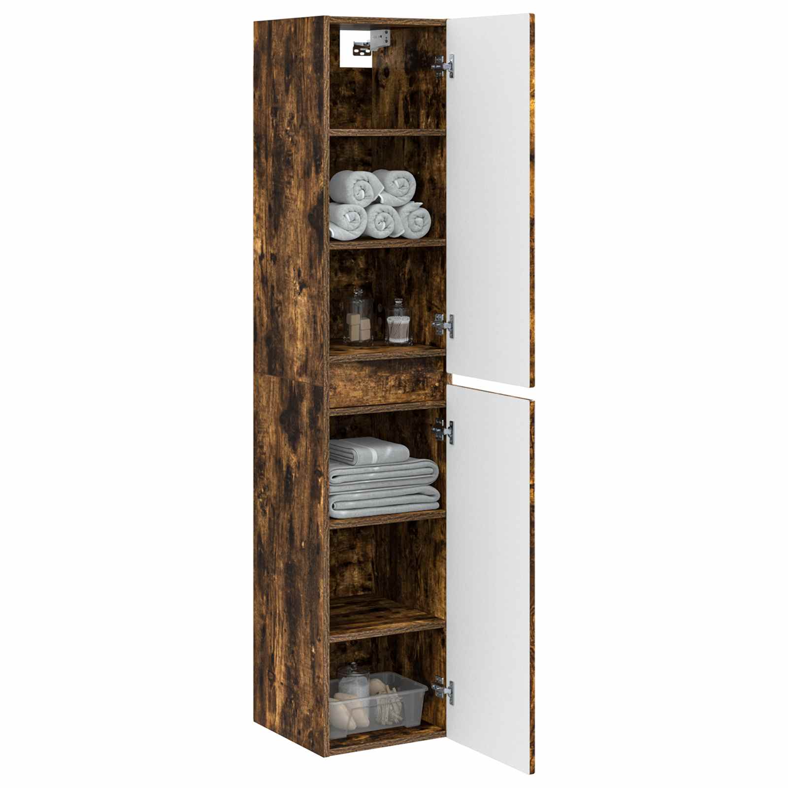 Wandmontierter Badezimmerschrank Geräucherte Eiche