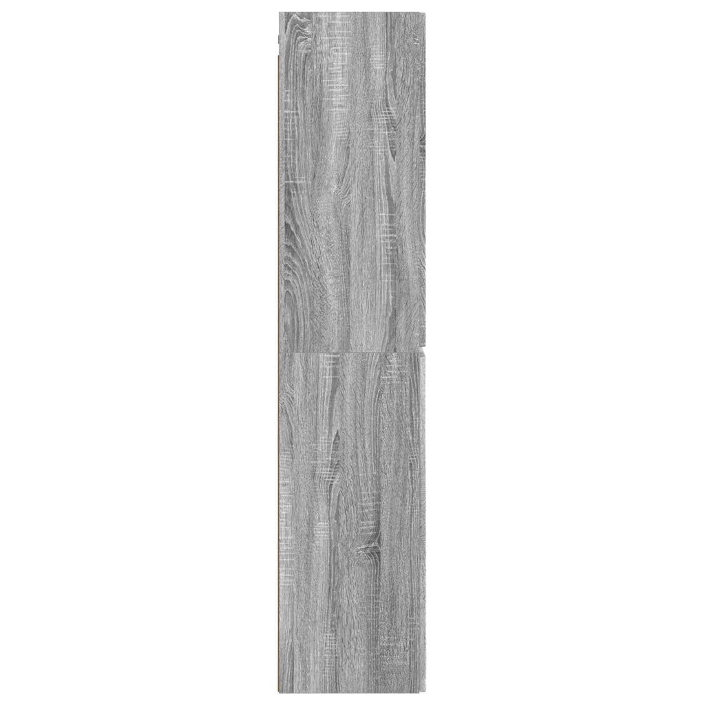 Wandmontierter Badezimmerschrank Grau Sonoma 33 x 34,5 x 160 cm