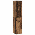 Wandmontierter Badezimmerschrank Altholz 33 x 34,5 x 160 cm