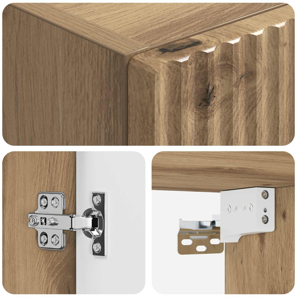 Wandmontierter Badezimmerschrank Artisan-Eiche