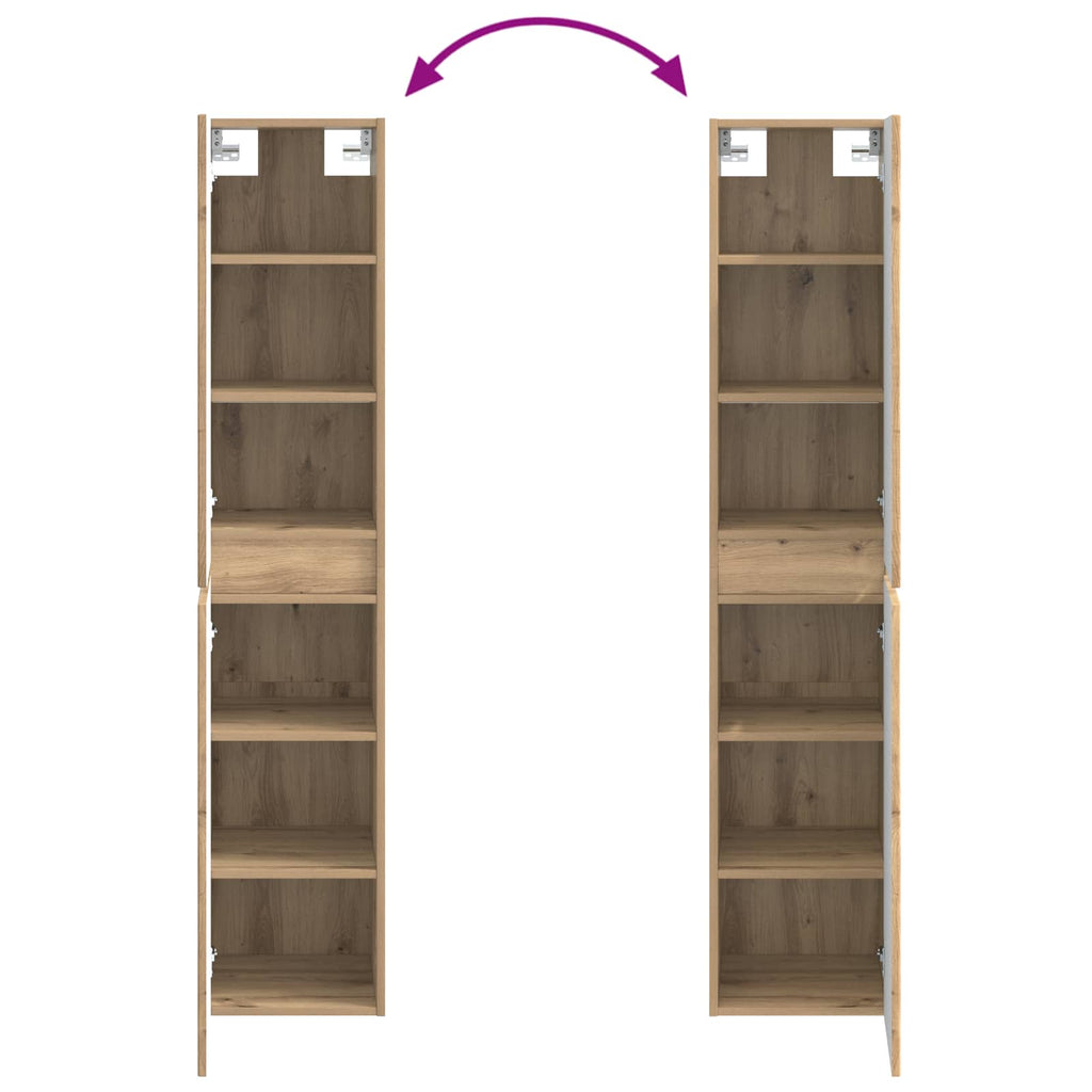 Wandmontierter Badezimmerschrank Artisan-Eiche