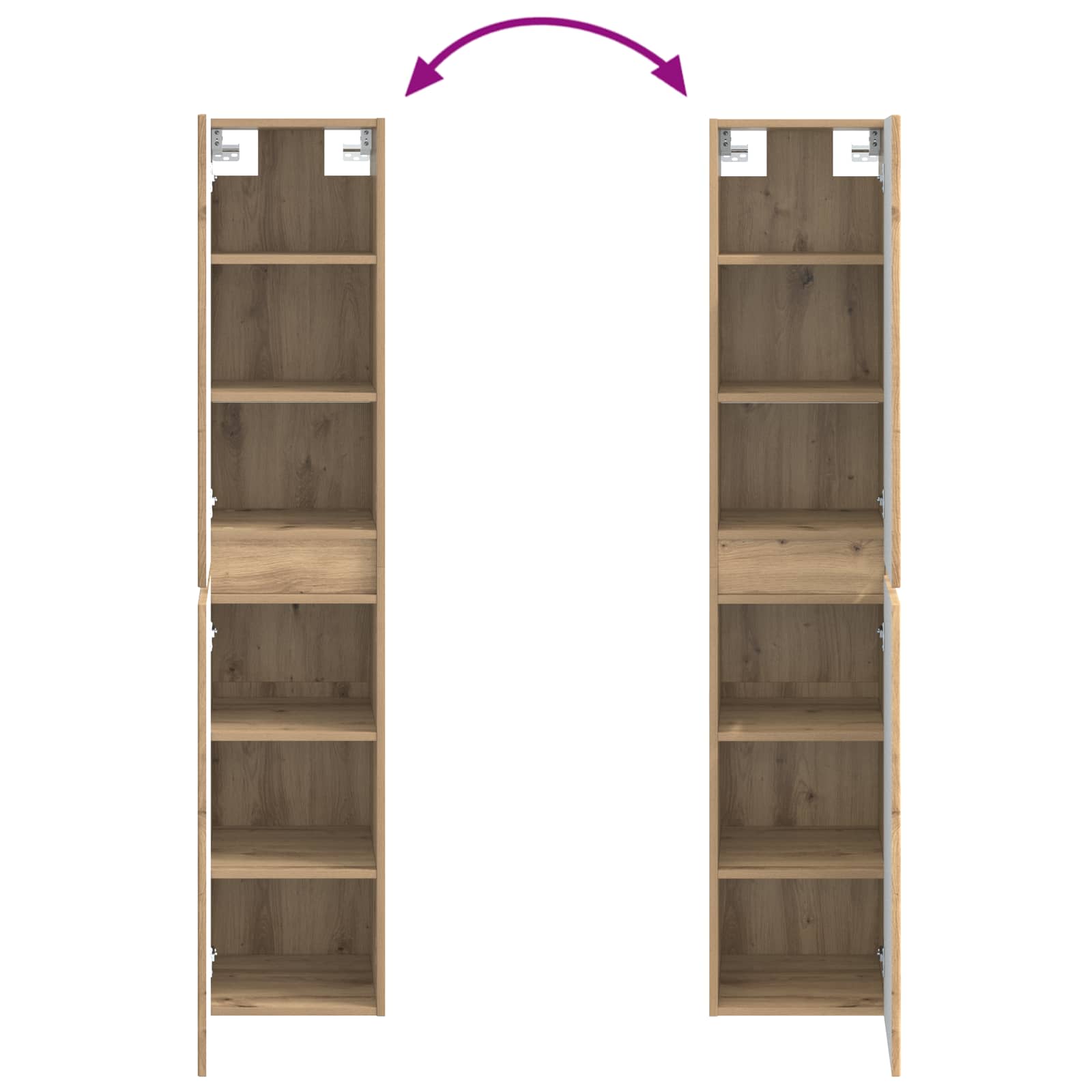 Wandmontierter Badezimmerschrank Artisan-Eiche