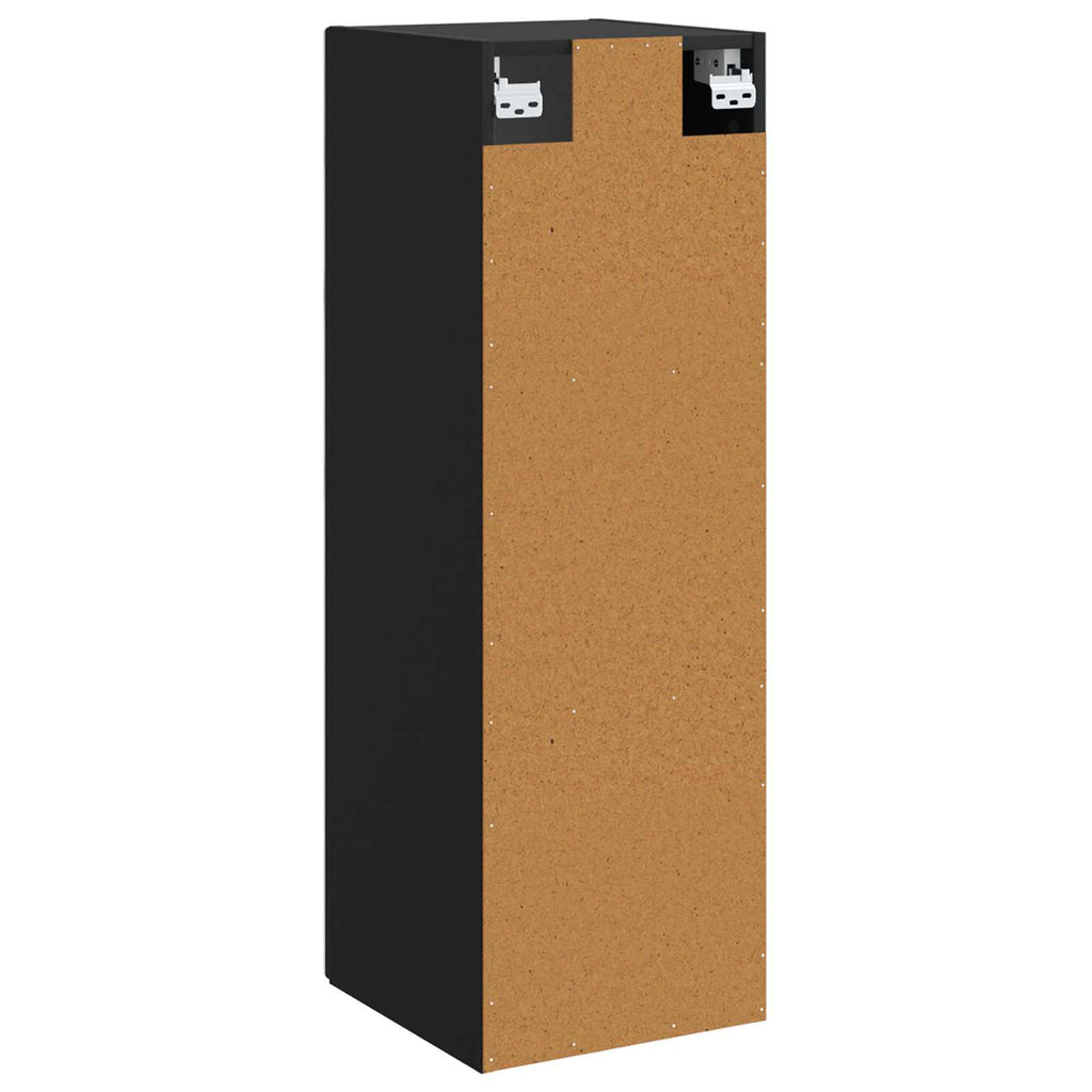 Wandmontierter Badezimmerschrank Schwarz 33 x 34,5 x 100 cm
