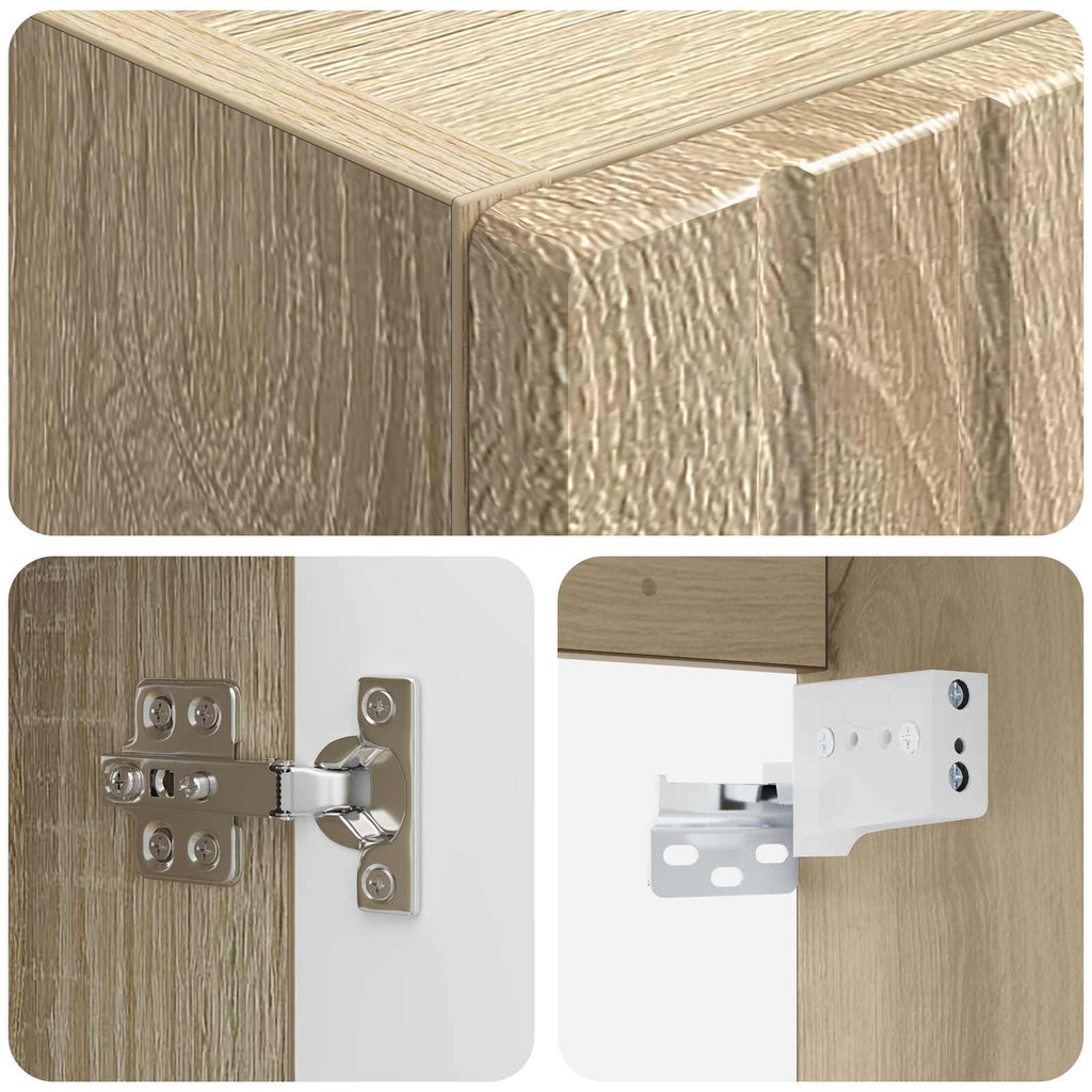 Wandmontierter Badezimmerschrank Sonoma-Eiche