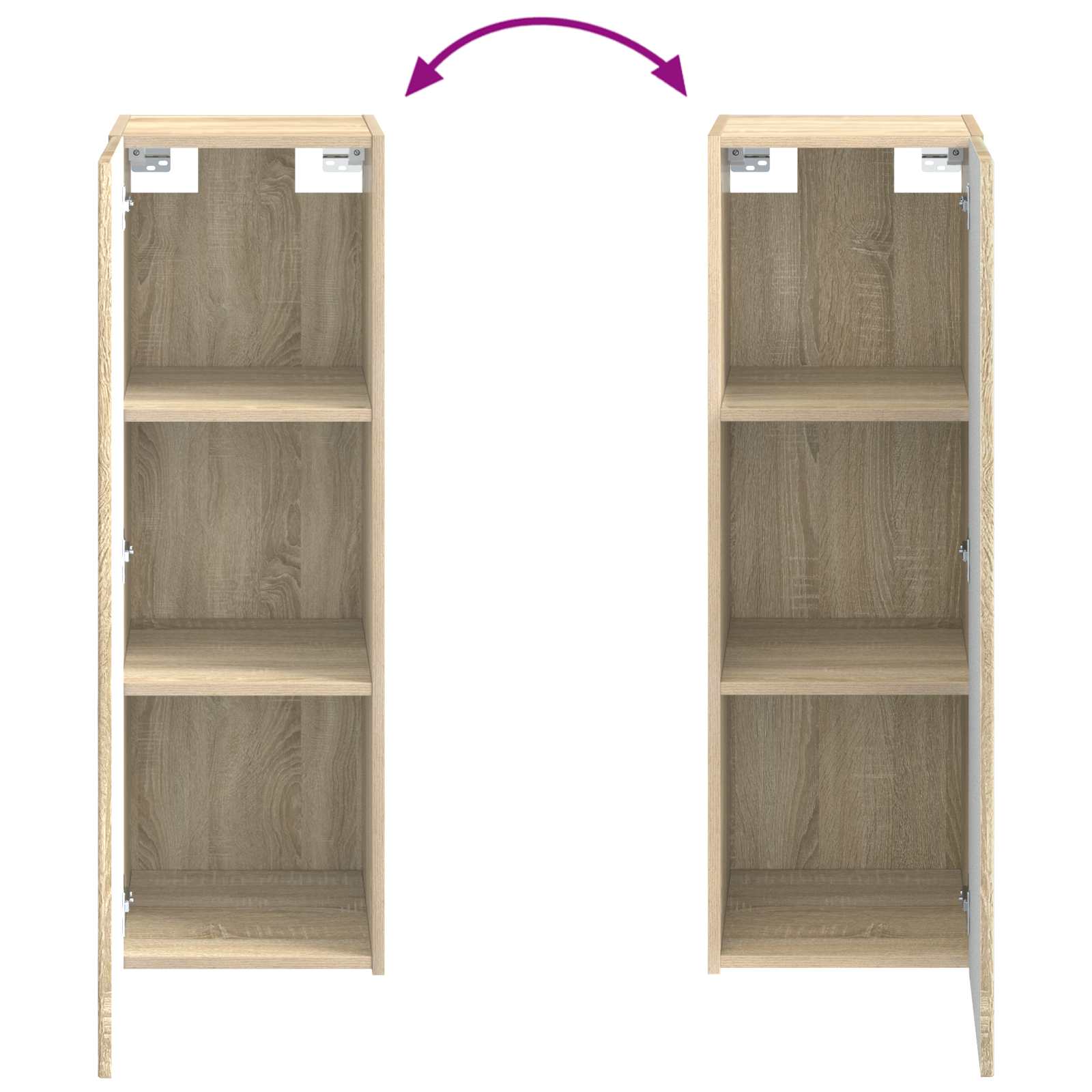 Wandmontierter Badezimmerschrank Sonoma-Eiche